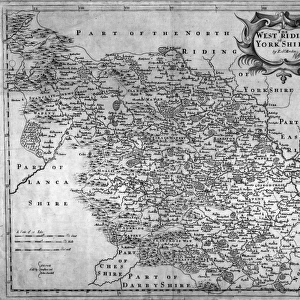 The West Riding of Yorkshire by Robert Morden, 1695