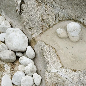 Pothole created by the River Soca in Mala korita (Little Canyon) Triglav National Park