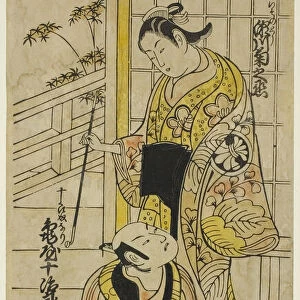 The Actors Kameya Jujiro I as Soga no Juro and Segawa Kikunojo I as Oiso no Tora in the pl... 1737. Creator: Torii Kiyonobu II