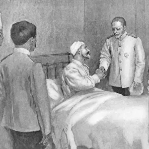 Admiral Togo visiting Russian Admiral Rozhestvensky in hospital, Russo-Japanese War, 1904-5