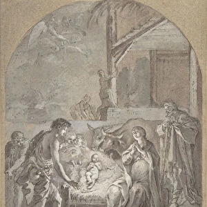 Adoration of the Shepherds, 18th century. Creator: Anon