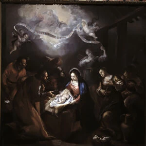 Adoration of the Shepherds, oil Painting by Francisco Camilo