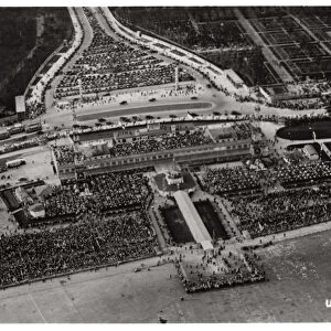 Aerial view of Berlin Tempelhof airport, Germany, from a Zeppelin, c1931 (1933)