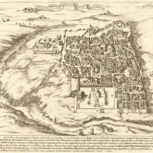 Aerial View of the City of Jerusalem, 1619. Creator: Jacques Callot