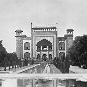 Agra. The Gateway of the Taj Mahal, c1910. Creator: Unknown
