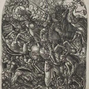 The Apocalypse: St. John Sees the Four Riders, 1546-1556. Creator: Jean Duvet (French, 1485-1561)
