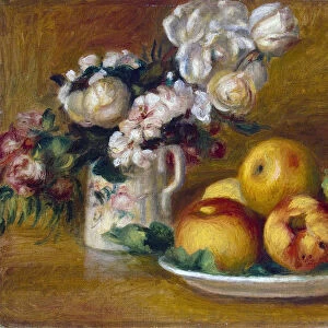 Apples and Flowers, c1895. Artist: Pierre-Auguste Renoir