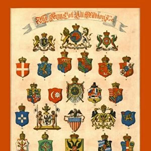 The Arms of All Nations, 1858. Creator: Unknown