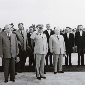 Arrival of the Soviet delegation in Belgrade, Yugoslavia, 26 May 1955