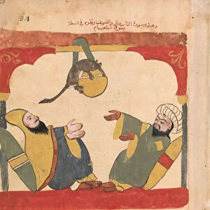 The Ascetic and his Guest with the Mouse Steal the Ascetics Food, Folio from a Kalila