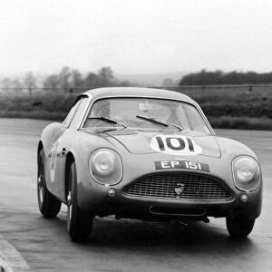 Aston Martin DB4 Zagato at speed. Creator: Unknown