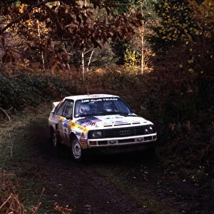 Audi Quattro Sport of Michele Mouton and Fabrizia Pons, RAC Rally, 1984. Creator: Unknown