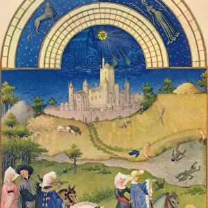 August - the Chateau d Etampes, 15th century, (1939). Creator: Jean Limbourg