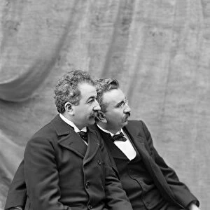 Auguste and Louis Lumiere, 1895. Creator: Anonymous