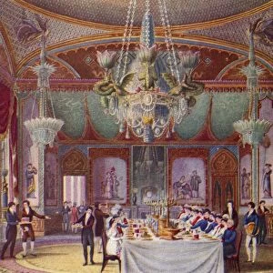 A Banquet at the Royal Pavilion, Brighton, c1827, (1938). Artist: Joseph Nash