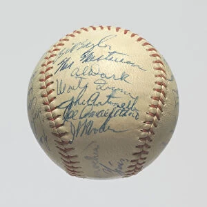 Baseball signed by the 1954 Champion New York Giants Team, 1954. Creator: MacGregor
