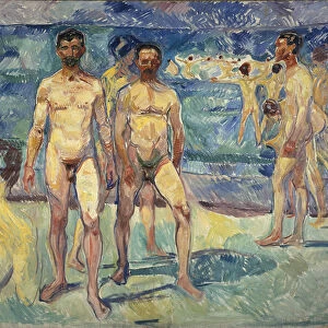 Bathing Men. Artist: Munch, Edvard (1863-1944)