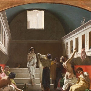 The Baths of Pompeii, 1861. Artist: Morelli, Domenico (1826-1901)