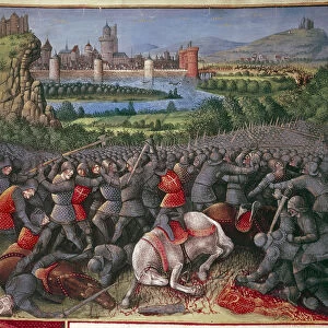 Battle during First Crusade (Peoples Crusade), 1096-1099, (c1490). Artist: Sebastian Marmoret French
