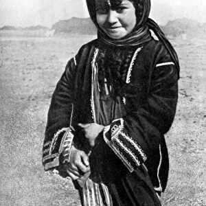 Bedouin girl in the Syrian desert, 1936. Artist: HJ Shepstone
