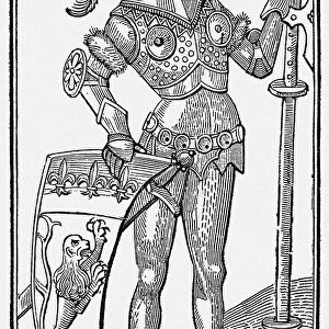 Bertrand du Guesclin (From Le Livre des faits de messire Bertrand du Guesclin), 1487. Artist: Anonymous