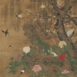Birds Gather under the Spring Willow, late 1400s-early 1500. Creator: Yin Hong (Chinese, c