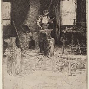 The Blacksmiths Shop. Creator: Julian Alden Weir