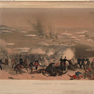 Bombardment of Sevastopol, 1854. Artist: Anonymous