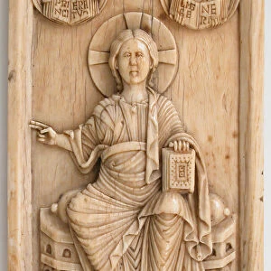 Book Cover Plaque with Christ in Majesty and the Symbols of the Four Evangelists, German