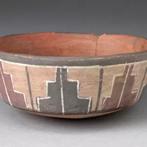 Bowl with Repeated Stepped Motif, 180 B. C. / A. D. 500. Creator: Unknown