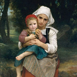 Breton Brother and Sister, 1871. Creator: William-Adolphe Bouguereau