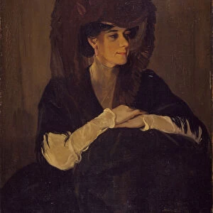 The Brown Veil (Portrait Of Mrs Harrington Mann), 1905. Creator: William Nicholson