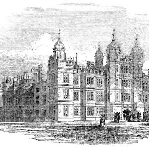 Burghley House - north front, 1844. Creator: W. J. Linton