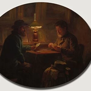 Card Game at le Pere Martin, 1859. Creator: Adolphe-Felix Cals (French