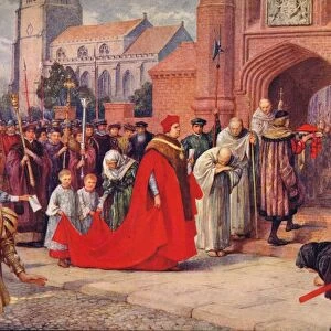 Cardinal Wolsey possibly entering Hampton Court Palace, 1917