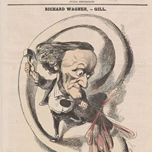 Caricature of Richard Wagner in L Eclipse, 1869