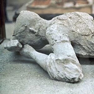 Cast of a victim of the eruption of Vesuvius, 1st century