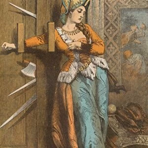 Catherine Douglas Barring the Door, (15th century), c1910