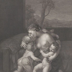 Charity with three small children, 1795. Creator: Raphael Morghen