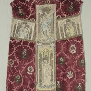 Chasuble Back with Embroidered Orphrey Band, 1415-1425. Creator: Unknown