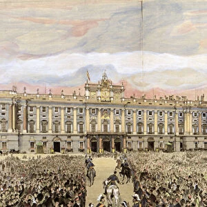 Check the king in the Royal Palace of Madrid, Alfonso XII, King of Spain (1857-1885)