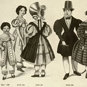 Childrens clothing from 1820-1840, 1907, (1937). Creator: Cecil W Trout
