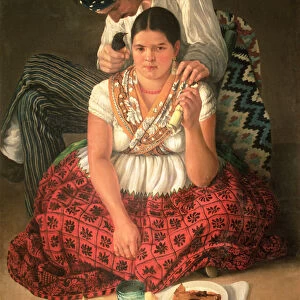 The chinaco and the china (The plebs), oil Painting by Jose Agustin Arrieta