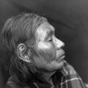 Chinook female profile, 1910, c1910. Creator: Edward Sheriff Curtis