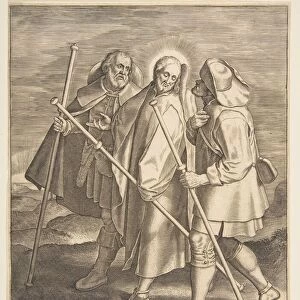 Christ and the Disciples on the Way to Emmaus, 1571. Creator: Philip Galle