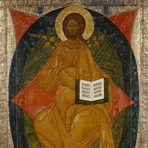 Christ in Majesty (From the Deesis Range), 1497. Artist: Russian icon