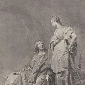 Christ and the woman of Samaria at the well, from the series of 112 prints of the sacre
