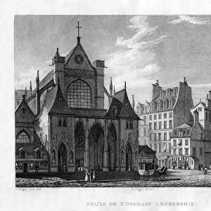 The church of St Germain l Auxerrois, Paris, France, c1830. Artist: J Redway