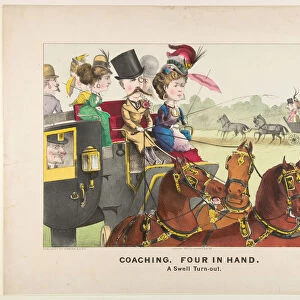 Coaching - Four in Hand - A Swell Turn-out, 1876. Creator: Currier and Ives