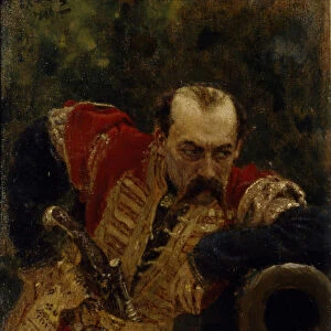 Colonel of the Zaporizhian Host, 1880. Artist: Repin, Ilya Yefimovich (1844-1930)